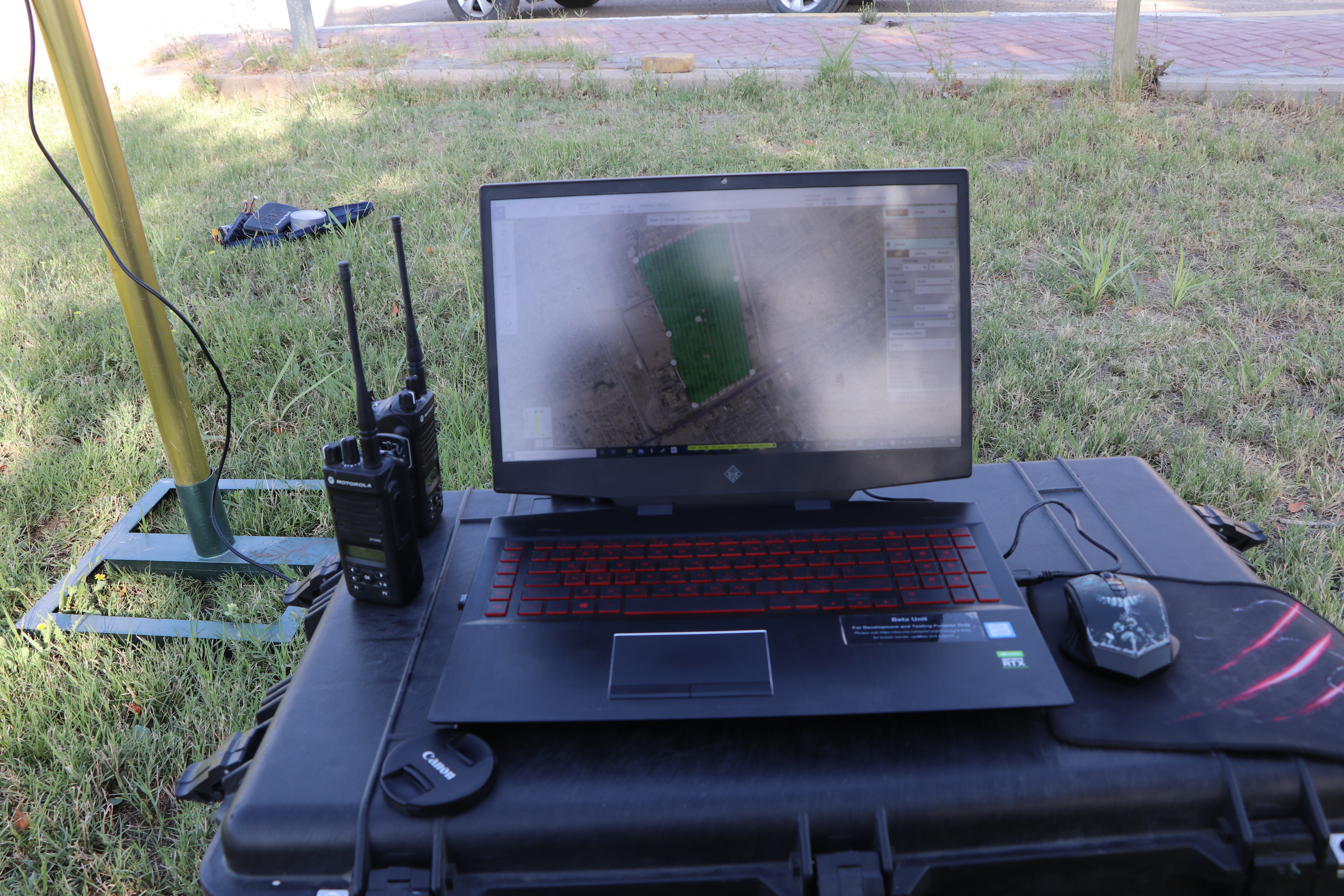 GCS monitoring live telemetry during mission
